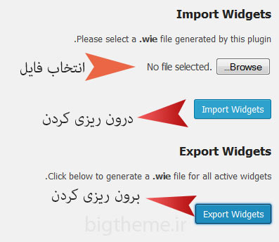 افزونه وردپرس Widget Importer & Exporter