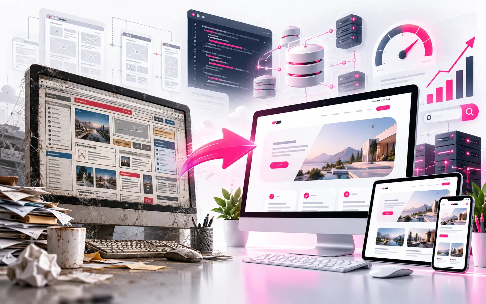 بازطراحی سایت؛ چه زمانی تغییر ظاهر کافی نیست و سایت به بازسازی فنی نیاز دارد؟