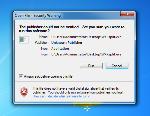 Splitting XML files on Windows